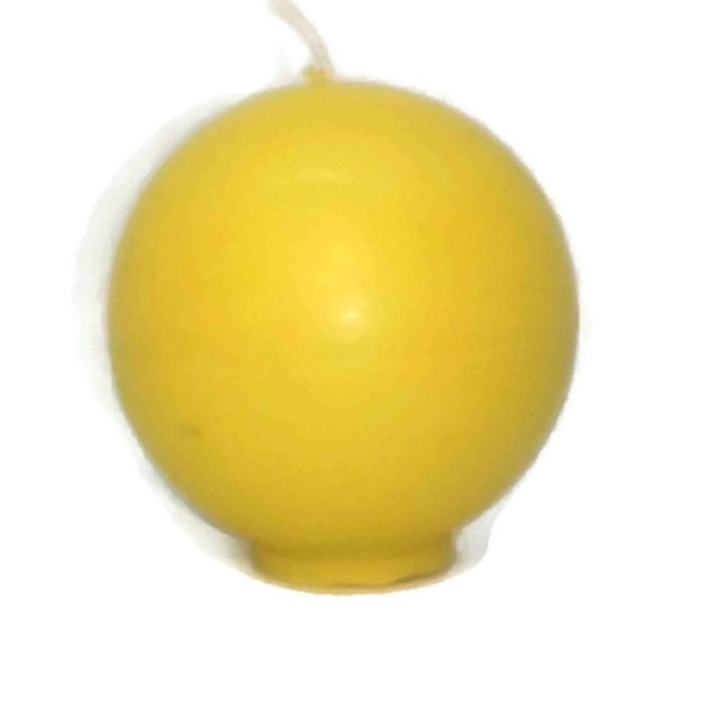 3 Sphere Circle Christmas Ornament Beeswax Candle